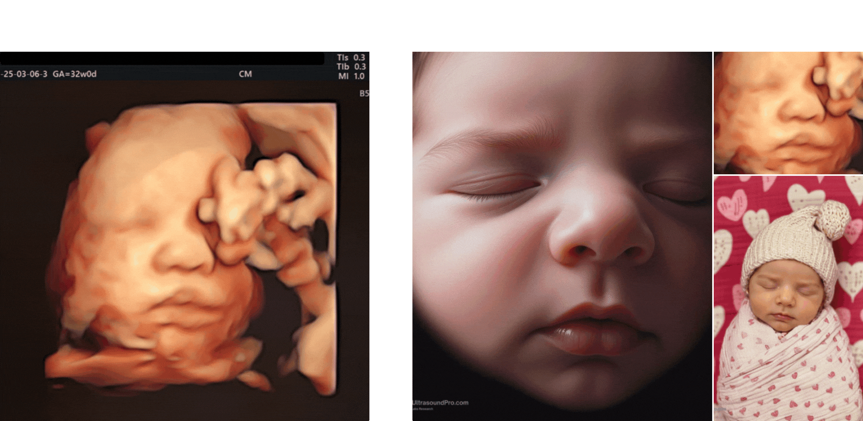 3D ultrasound to 8K portrait transformation