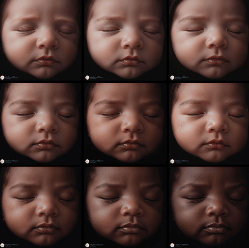 Different skin tone variations